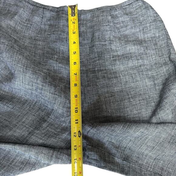 Norton McNaughton Women's Gray 100% Linen Wide Leg Cropped Pants M Coastal Prep - Picture 8 of 8